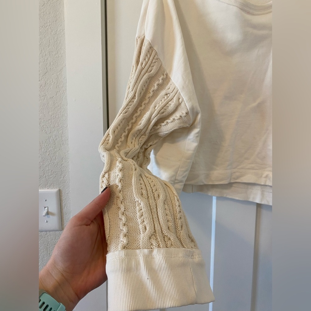 Anthropologie Pilcro Sweater Sleeve Blouse - Picture 3 of 6